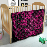 Hawaii Fish Hook Quilt Hibiscus Hawaii Tribal Tattoo Pink Version LT01 - Polynesian Pride