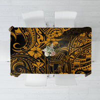 Hawaii King Kamehameha Tablecloth Polynesian Pattern Gold Version LT01 Gold - Polynesian Pride