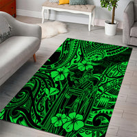 Hawaii King Kamehameha Area Rug Polynesian Pattern Green Version LT01 - Polynesian Pride