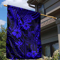 Hawaii King Kamehameha Garden Flag Polynesian Pattern Navy Blue Version LT01 - Polynesian Pride