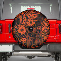 Hawaii King Kamehameha Spare Tire Cover Polynesian Pattern Orange Version LT01 - Polynesian Pride