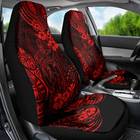 Hawaii King Kamehameha Car Seat Cover Polynesian Pattern Red Version LT01 - Polynesian Pride