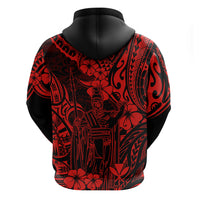 Hawaii King Kamehameha Hoodie Polynesian Pattern Red Version LT01 - Polynesian Pride