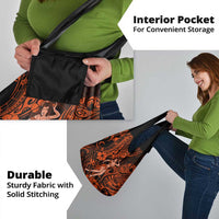 Hawaii Hula Girl Grocery Bag Polynesian Pattern Orange Version LT01 - Polynesian Pride