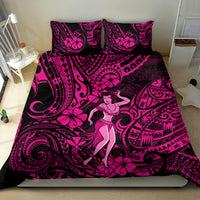 Hawaii Hula Girl Bedding Set Polynesian Pattern Pink Version LT01 - Polynesian Pride