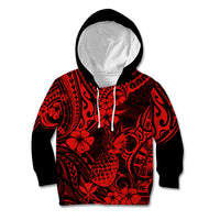 Hawaii Pineapple Kid Hoodie Polynesian Pattern Red Version LT01 Red - Polynesian Pride