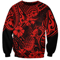 Hawaii Pineapple Sweatshirt Polynesian Pattern Red Version LT01 Unisex Red - Polynesian Pride