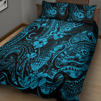 Hawaii Pineapple Quilt Bed Set Polynesian Pattern Sky Blue Version LT01 - Polynesian Pride