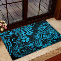 Hawaii Pineapple Rubber Doormat Polynesian Pattern Sky Blue Version LT01 - Polynesian Pride