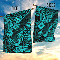 Hawaii Pineapple Garden Flag Polynesian Pattern Turquoise Version LT01 - Polynesian Pride
