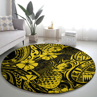 Hawaii Pineapple Round Carpet Polynesian Pattern Yellow Version LT01 - Polynesian Pride