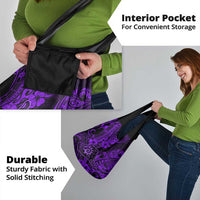 Hawaii Shaka Sign Grocery Bag Polynesian Pattern Purple Version