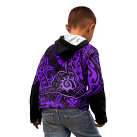 Hawaii Shaka Sign Kid Hoodie Polynesian Pattern Purple Version LT01 - Polynesian Pride