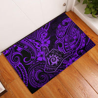Hawaii Shaka Sign Rubber Doormat Polynesian Pattern Purple Version LT01 Purple - Polynesian Pride