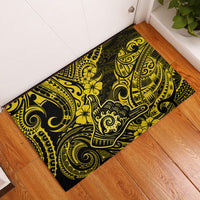 Hawaii Shaka Sign Rubber Doormat Polynesian Pattern Yellow Version LT01 Yellow - Polynesian Pride