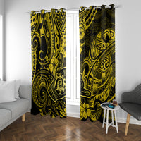 Hawaii Shaka Sign Window Curtain Polynesian Pattern Yellow Version LT01 - Polynesian Pride