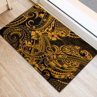 Hawaii Shark Rubber Doormat Polynesian Pattern Gold Version LT01 - Polynesian Pride