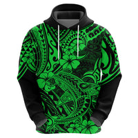 Hawaii Shark Hoodie Polynesian Pattern Green Version LT01 - Polynesian Pride