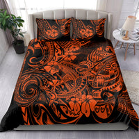 Hawaii Shark Bedding Set Polynesian Pattern Orange Version LT01 - Polynesian Pride