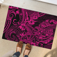 Hawaii Shark Rubber Doormat Polynesian Pattern Pink Version LT01 - Polynesian Pride
