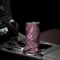 Hawaii Shark Skinny Tumbler Polynesian Pattern Pink Version