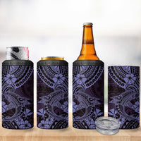 Hawaii Shark 4 in 1 Can Cooler Tumbler Polynesian Pattern Purple Version