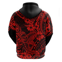 Hawaii Shark Hoodie Polynesian Pattern Red Version LT01 - Polynesian Pride