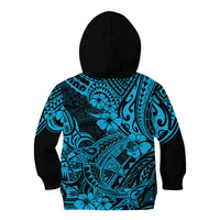 Hawaii Shark Kid Hoodie Polynesian Pattern Sky Blue Version LT01 - Polynesian Pride