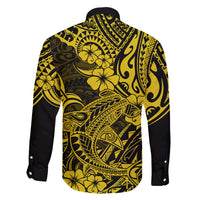Hawaii Shark Family Matching Puletasi Dress and Hawaiian Shirt Polynesian Pattern Yellow Version LT01 - Polynesian Pride