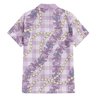 Pua Kalaunu Lei Family Matching Off The Shoulder Long Sleeve Dress and Hawaiian Shirt Palaka Pattern LT01 - Polynesian Pride