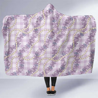 Pua Kalaunu Lei Hooded Blanket Palaka Pattern LT01 One Size Purple - Polynesian Pride