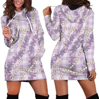 Pua Kalaunu Lei Hoodie Dress Palaka Pattern