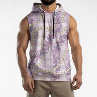 Pua Kalaunu Lei Sleeveless Hoodie Palaka Pattern LT01 - Polynesian Pride