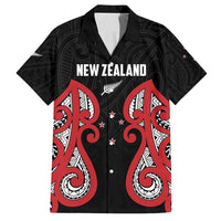 Custom Rugby New Zealand Family Matching Off Shoulder Maxi Dress and Hawaiian Shirt Baby Black Go Champions LT01 Dad's Shirt - Short Sleeve Black - Polynesian Pride