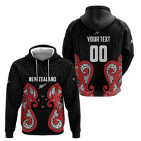 Custom Rugby New Zealand Hoodie Baby Black Go Champions