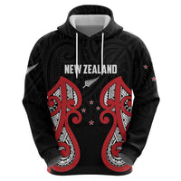 Custom Rugby New Zealand Hoodie Baby Black Go Champions