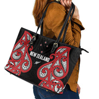 Rugby New Zealand Leather Tote Bag Baby Black Go Champions