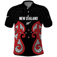 Custom Rugby New Zealand Polo Shirt Baby Black Go Champions