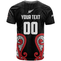 Custom Rugby New Zealand T Shirt Baby Black Go Champions