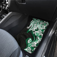 Monstera Plumeria Flowers Green Car Mats Polynesian Pattern LT01 - Polynesian Pride
