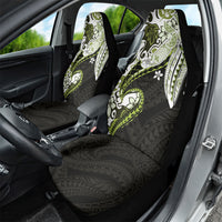 Monstera Plumeria Flowers Olive Green Car Seat Cover Polynesian Pattern LT01 - Polynesian Pride
