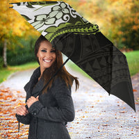 Monstera Plumeria Flowers Olive Green Umbrella Polynesian Pattern LT01 - Polynesian Pride