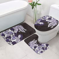 Monstera Plumeria Flowers Purple Bathroom Set Polynesian Pattern LT01 - Polynesian Pride