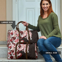 Monstera Plumeria Flowers Red Travel Bag Polynesian Pattern LT01 - Polynesian Pride