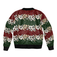 Hawaiian Hibiscus Christmas Color Bomber Jacket Unique