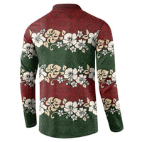 Hawaiian Hibiscus Christmas Color Button Sweatshirt Unique