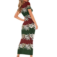 Hawaiian Hibiscus Christmas Color Family Matching Short Sleeve Bodycon Dress and Hawaiian Shirt Unique LT01 - Polynesian Pride