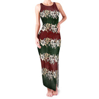 Hawaiian Hibiscus Christmas Color Family Matching Tank Maxi Dress and Hawaiian Shirt Unique LT01 Mom's Dress Red - Polynesian Pride
