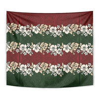 Hawaiian Hibiscus Christmas Color Tapestry Unique