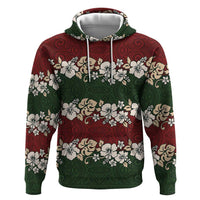 Hawaiian Hibiscus Christmas Color Zip Hoodie Unique